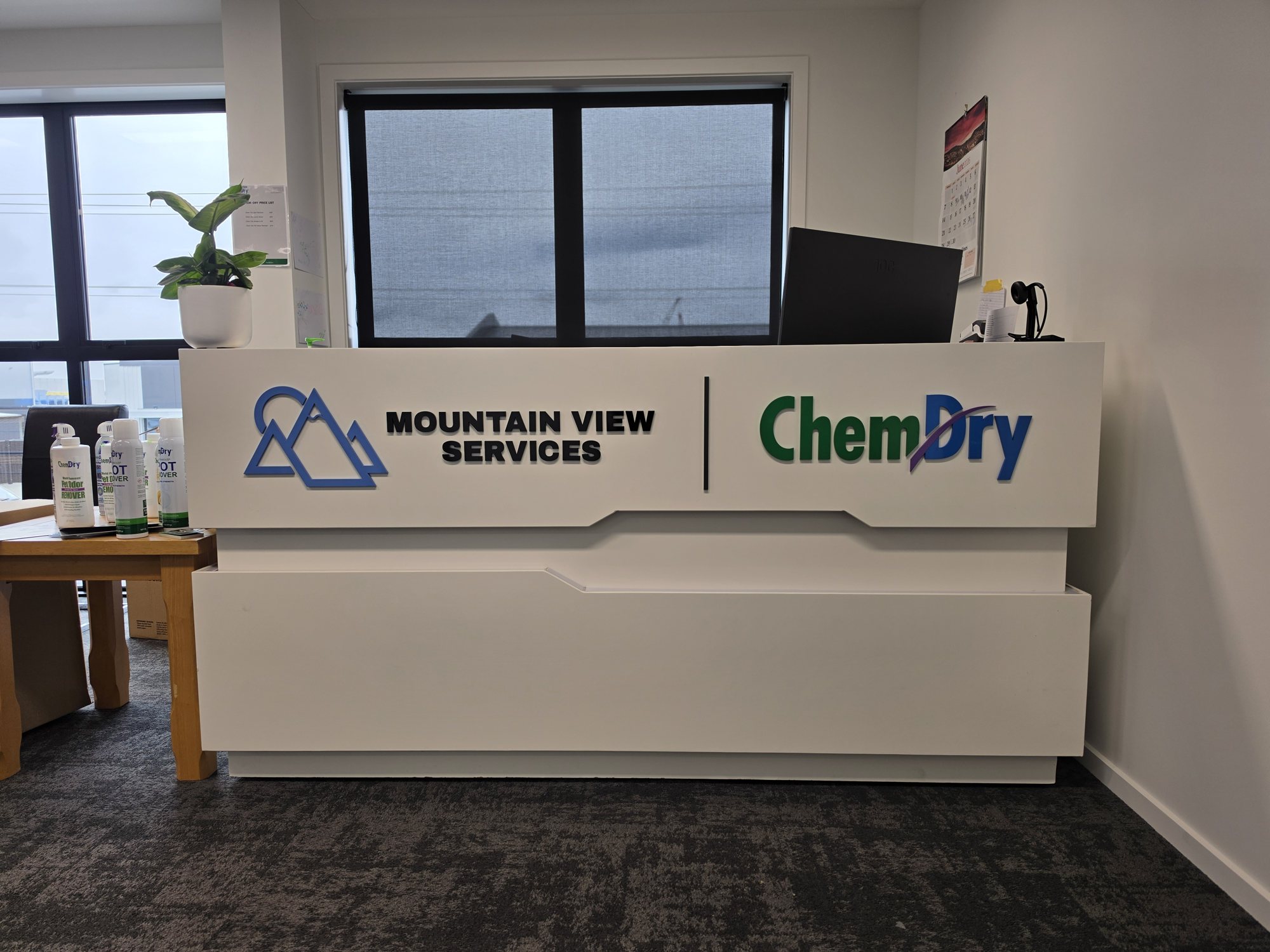 Mountain View / ChemDry reception desk