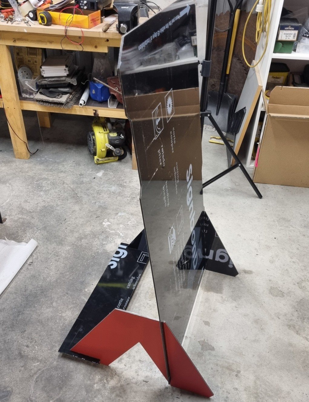 Display stand in production