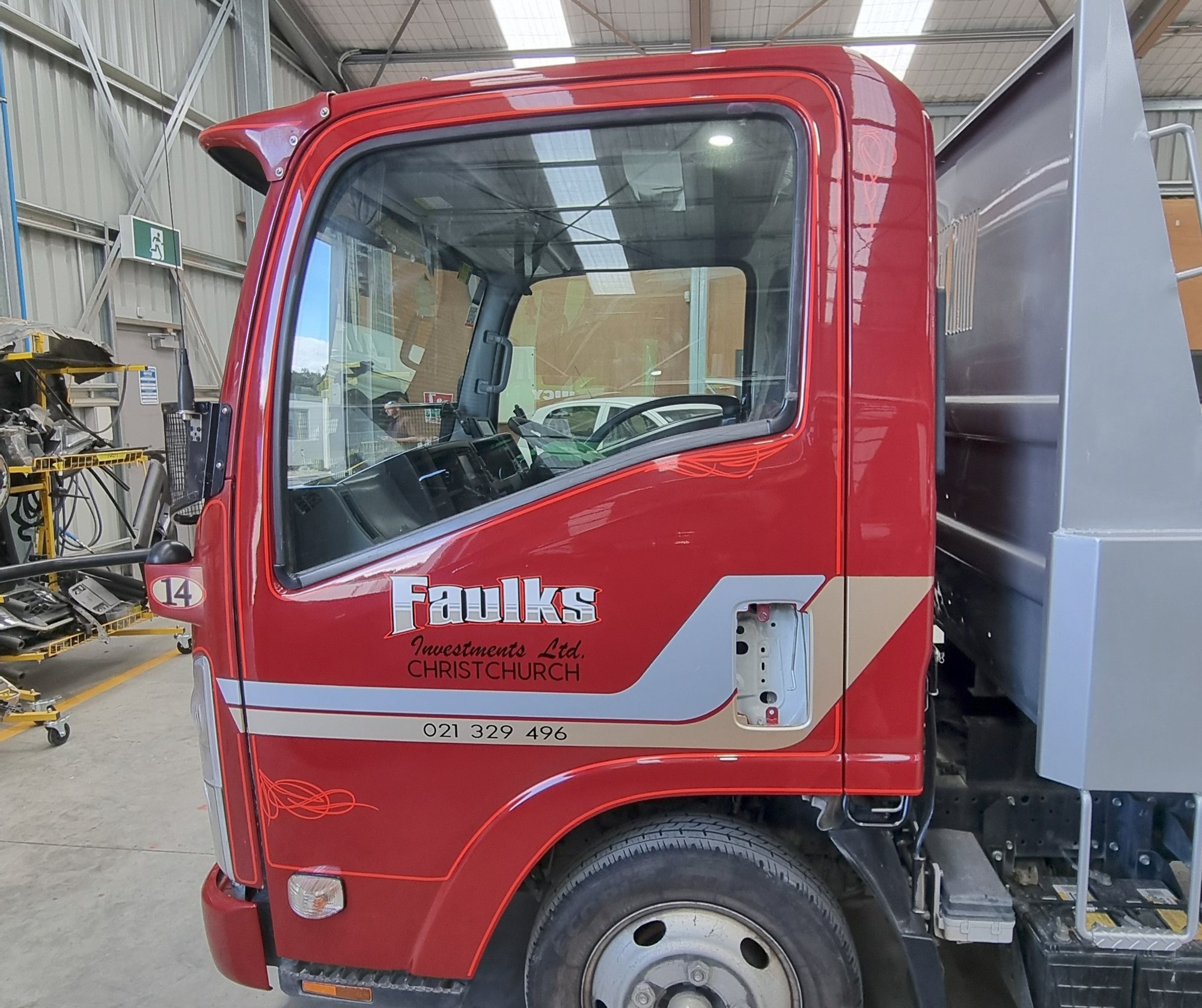 Faulks truck door graphics