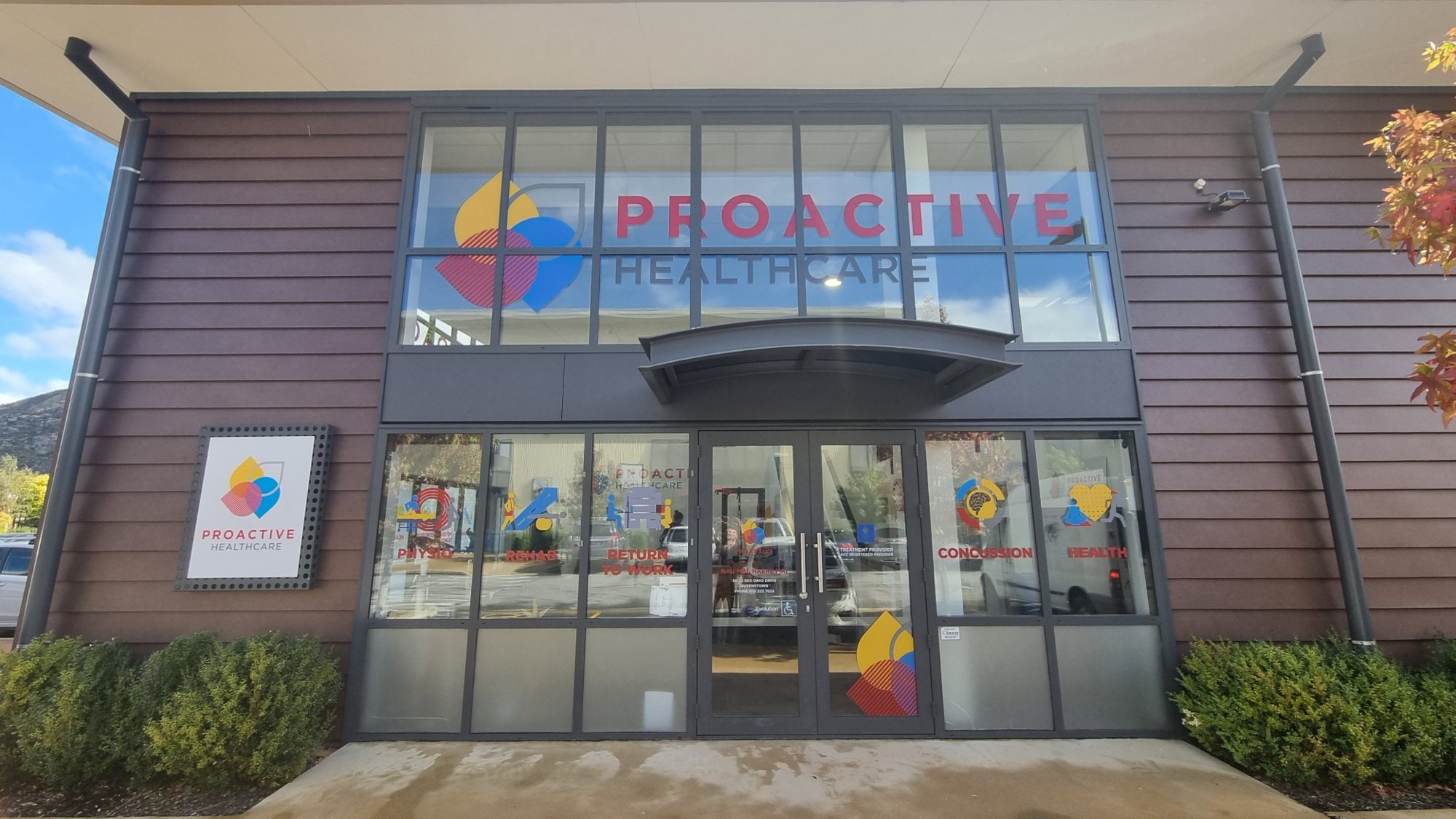 Proactive Healthcare shopfront graphics