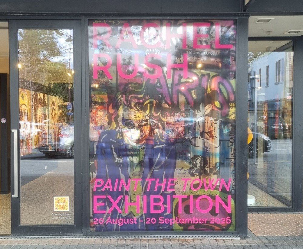 Paint the Town exhibition window graphics
