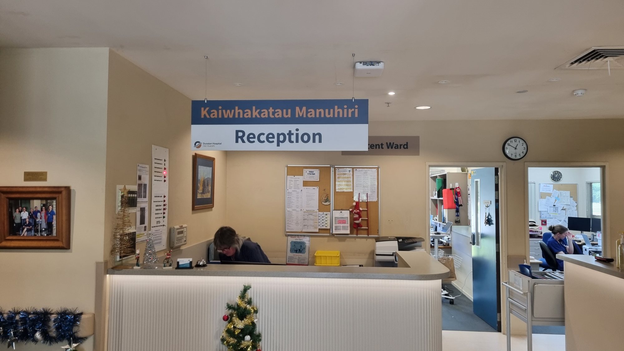 Bilingual reception signage