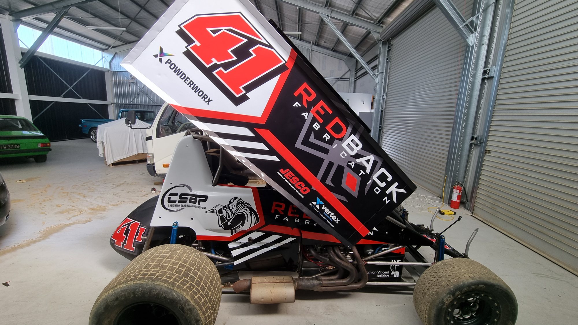 Redback sprint car wing graphics