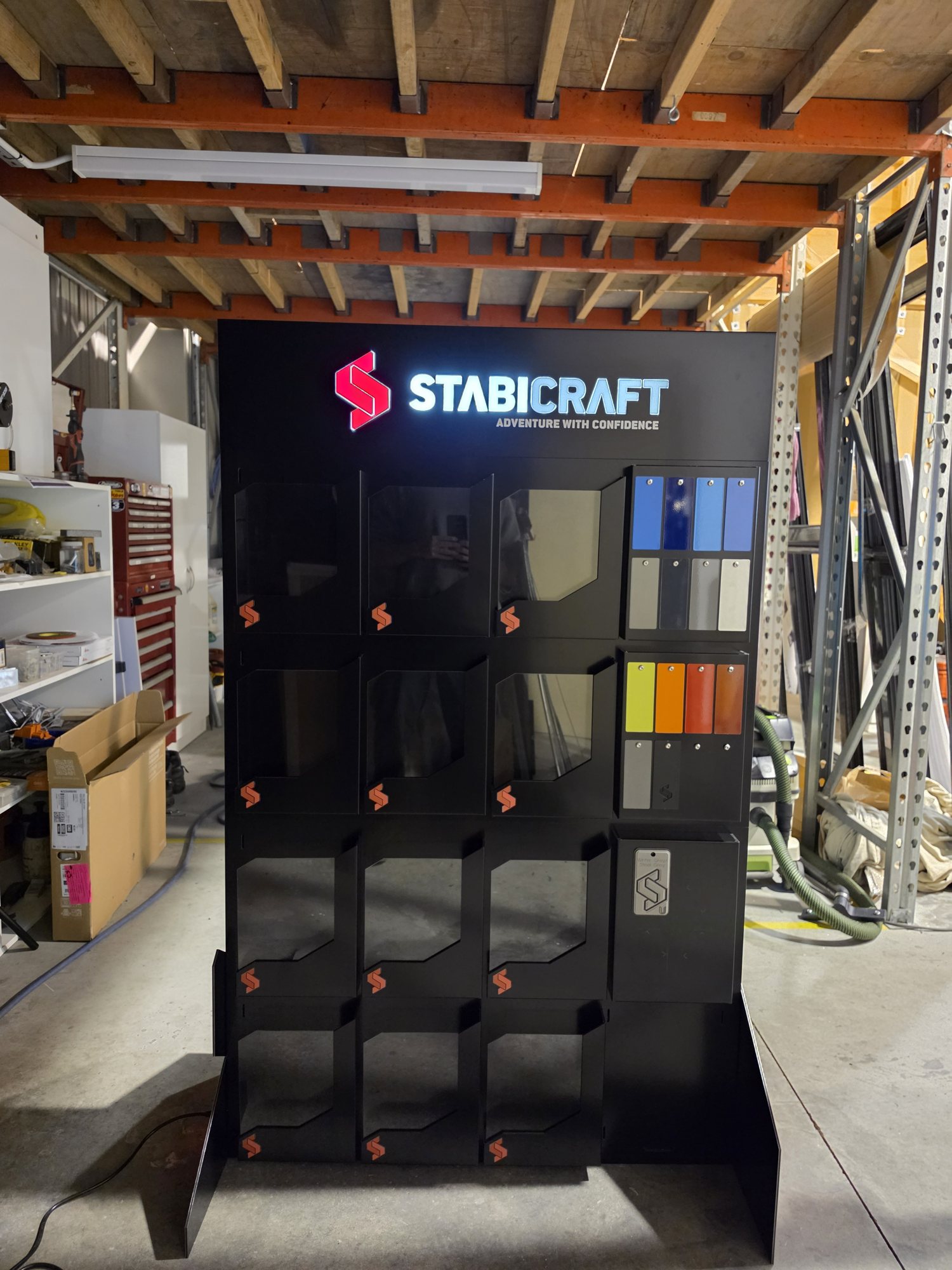 Stabicraft illuminated brochure display