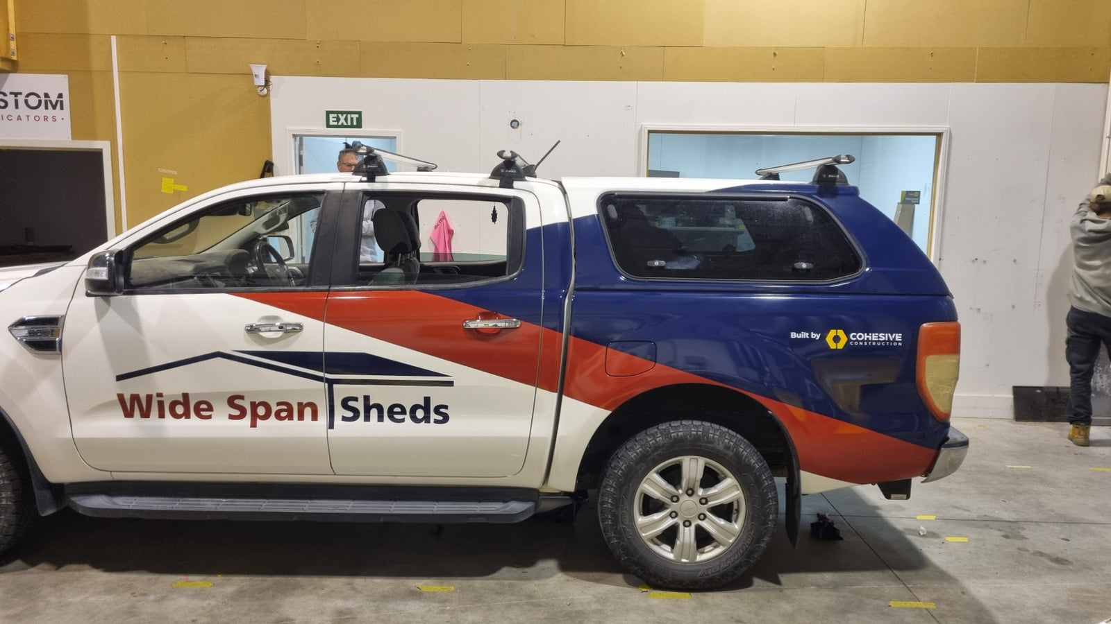 Wide Span Sheds ute graphics